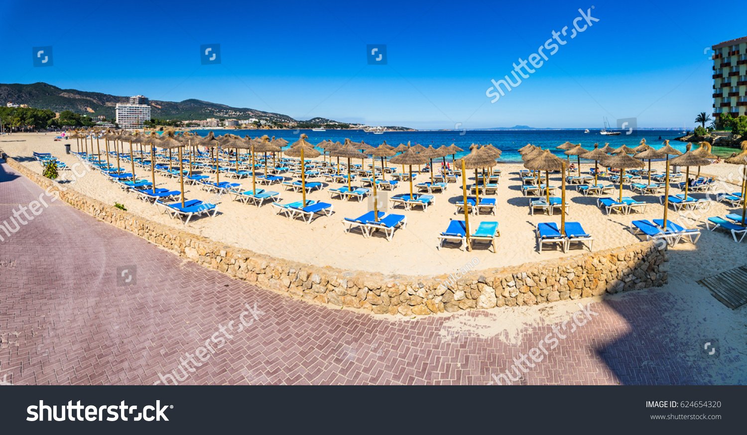 Beach Panorama Platja De Palmanova On Stock Photo Edit Now 624654320