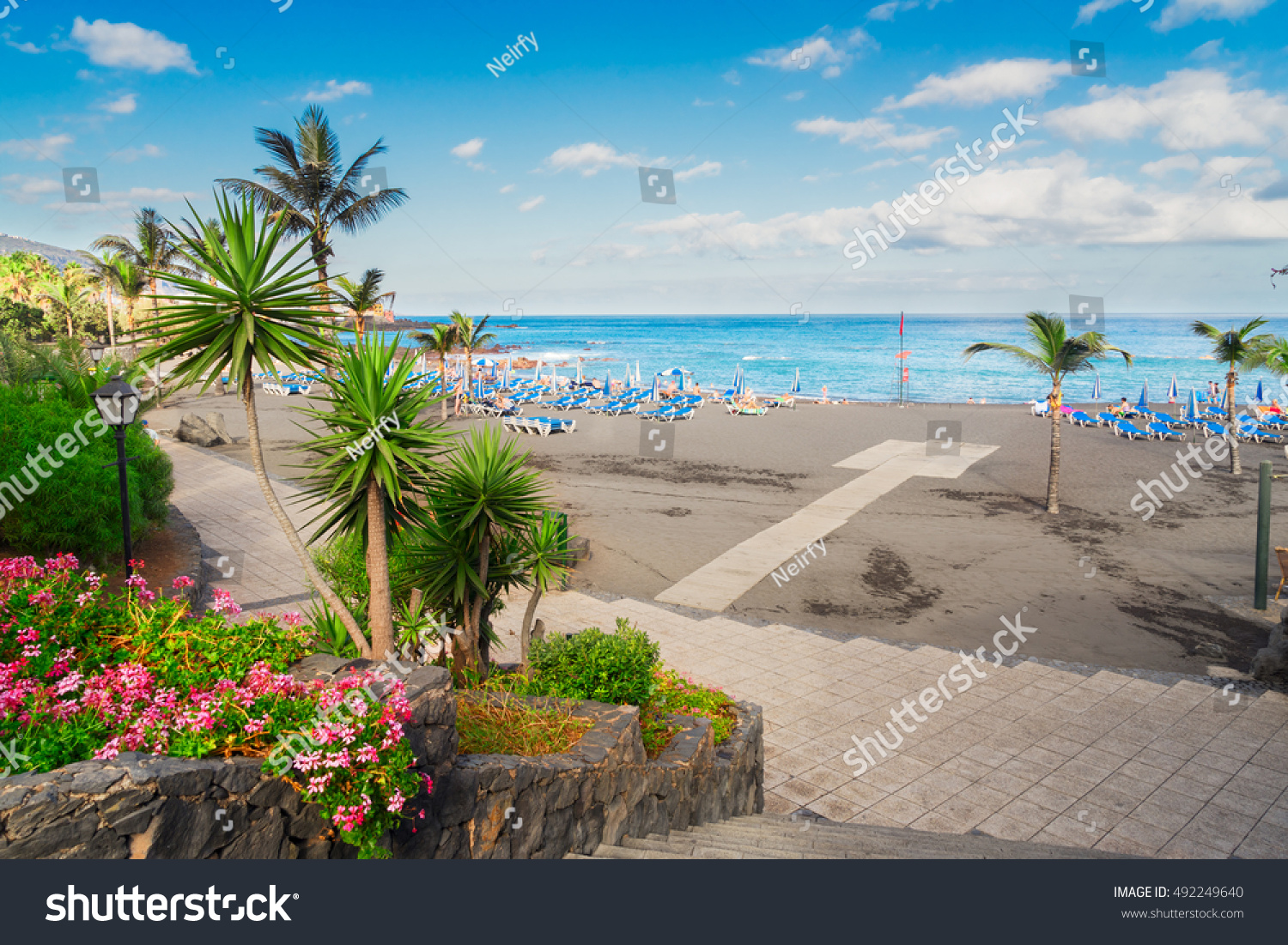 Beach Playa Jardin Puerto De La Stock Photo Edit Now 492249640
