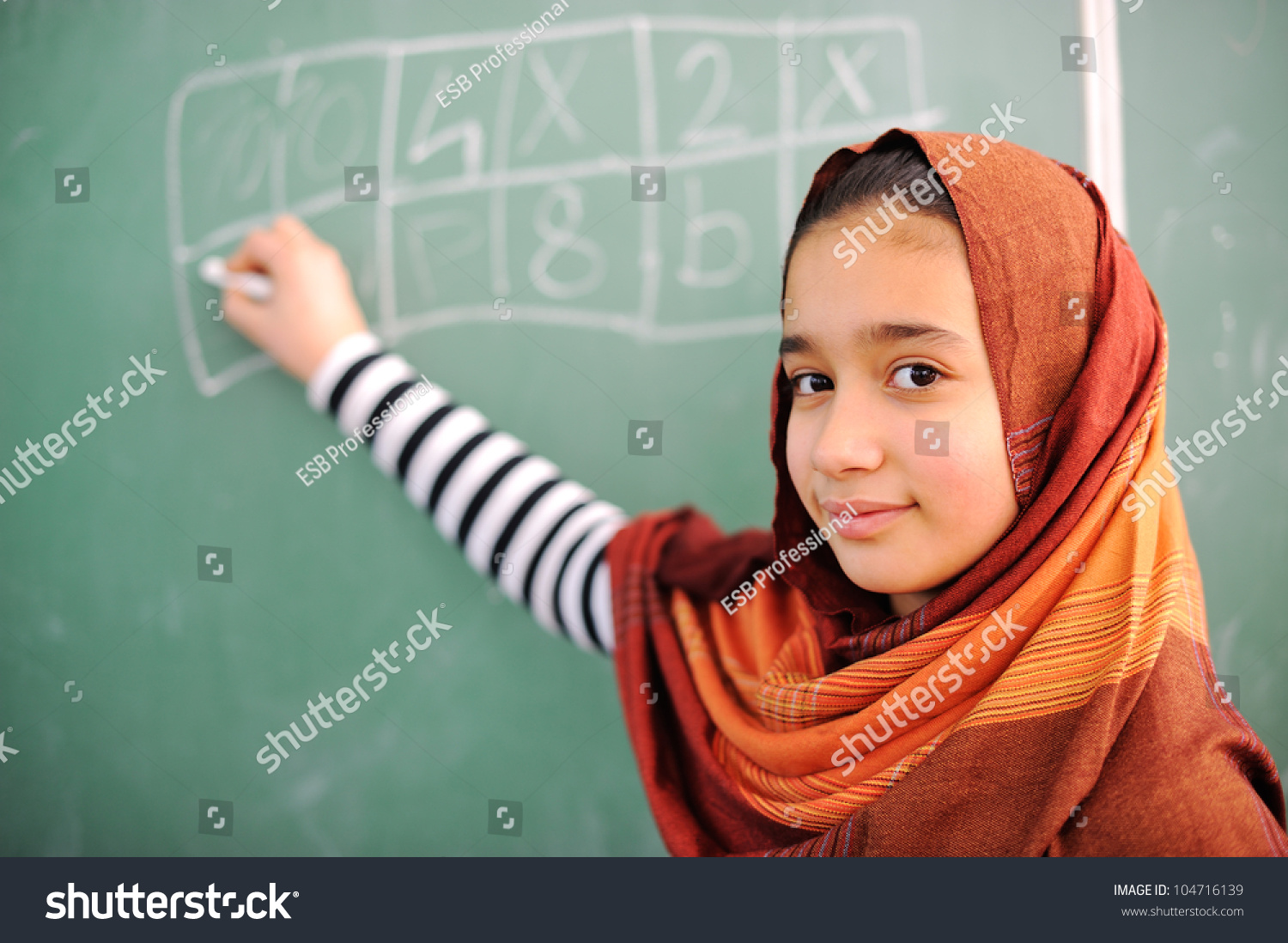 Beautiful Arab Girl Wearing Hijab School Stock Photo Edit Now
