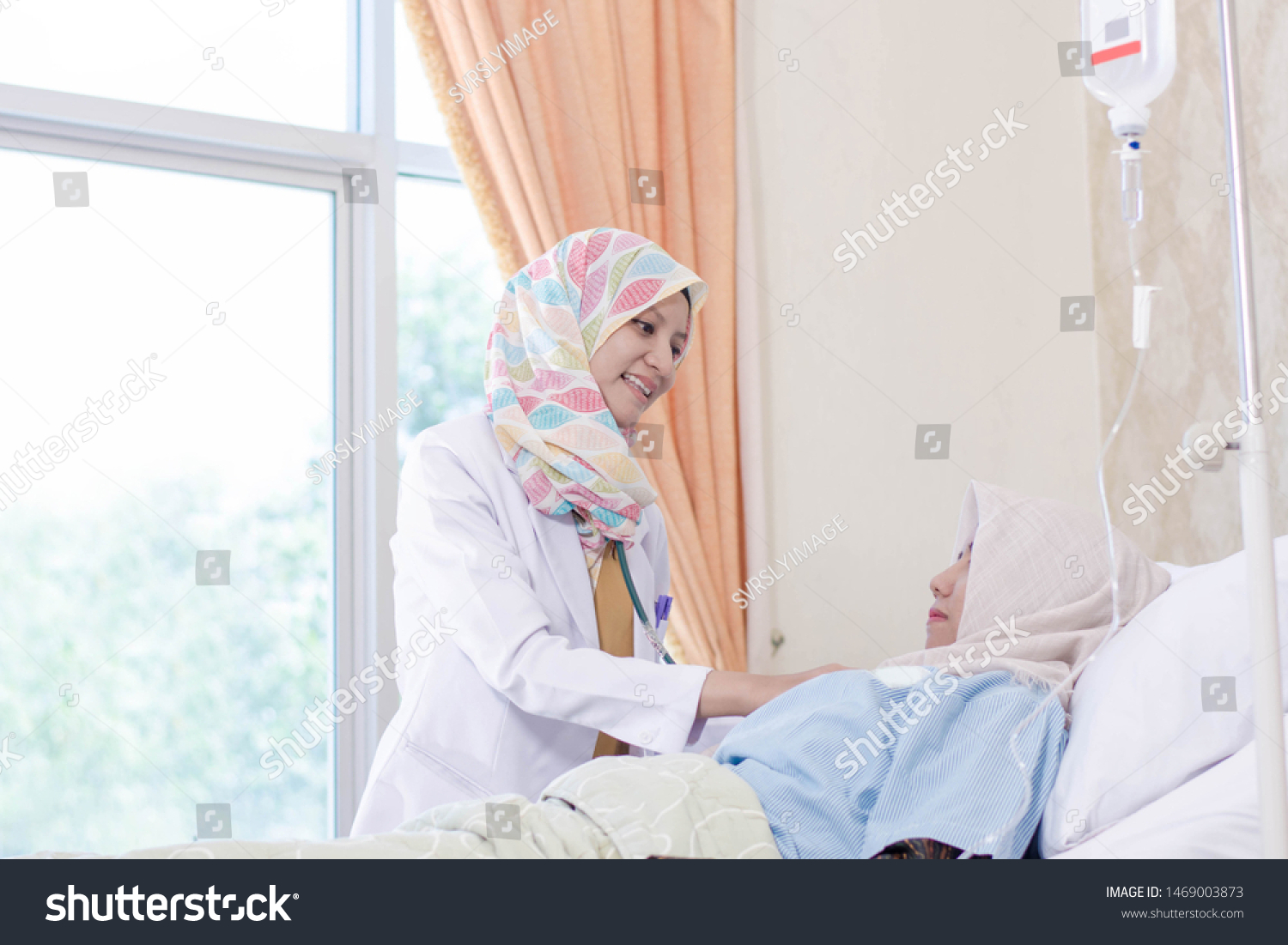 Beautiful Arabic Asian Female Muslim Doctor Stock Photo Edit Now 1469003873