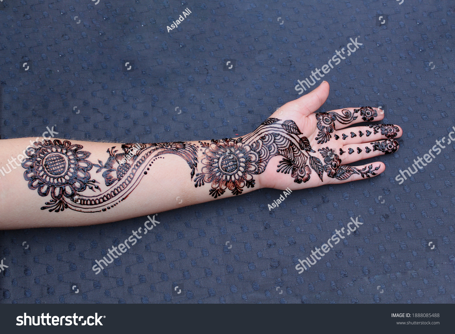 Beautiful Arabic Mehndi Design Tattoo Design Stock Photo Edit Now