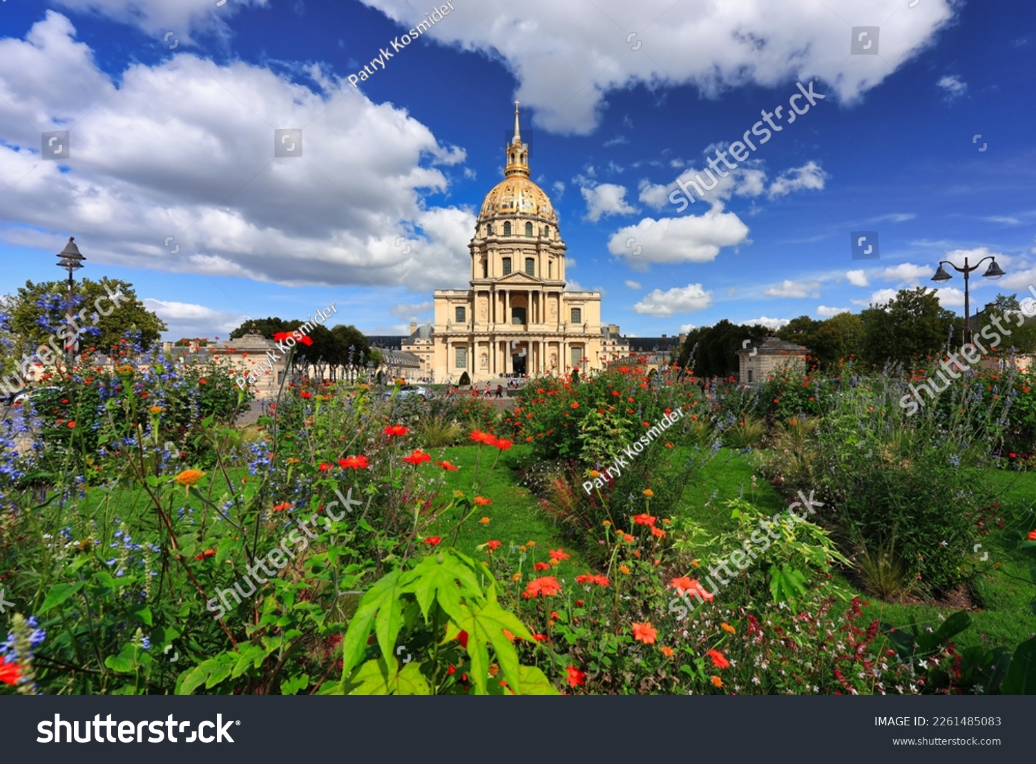  Tawny Brown Classic  Template Design Featuring Beautiful Architecture of the Les Invalides Building