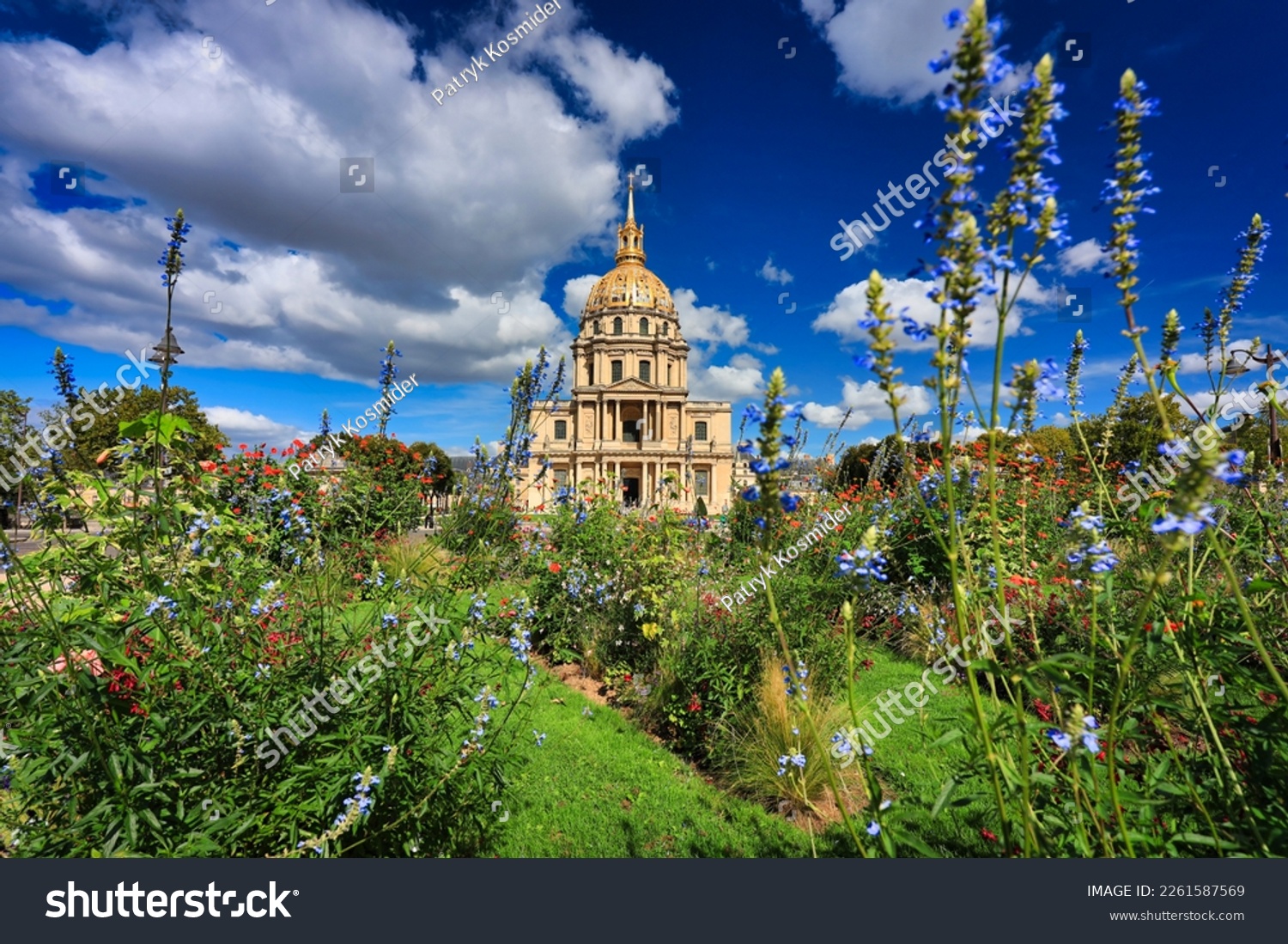  Tawny Brown Classic  Template Design Featuring Beautiful Architecture of the Les Invalides Building