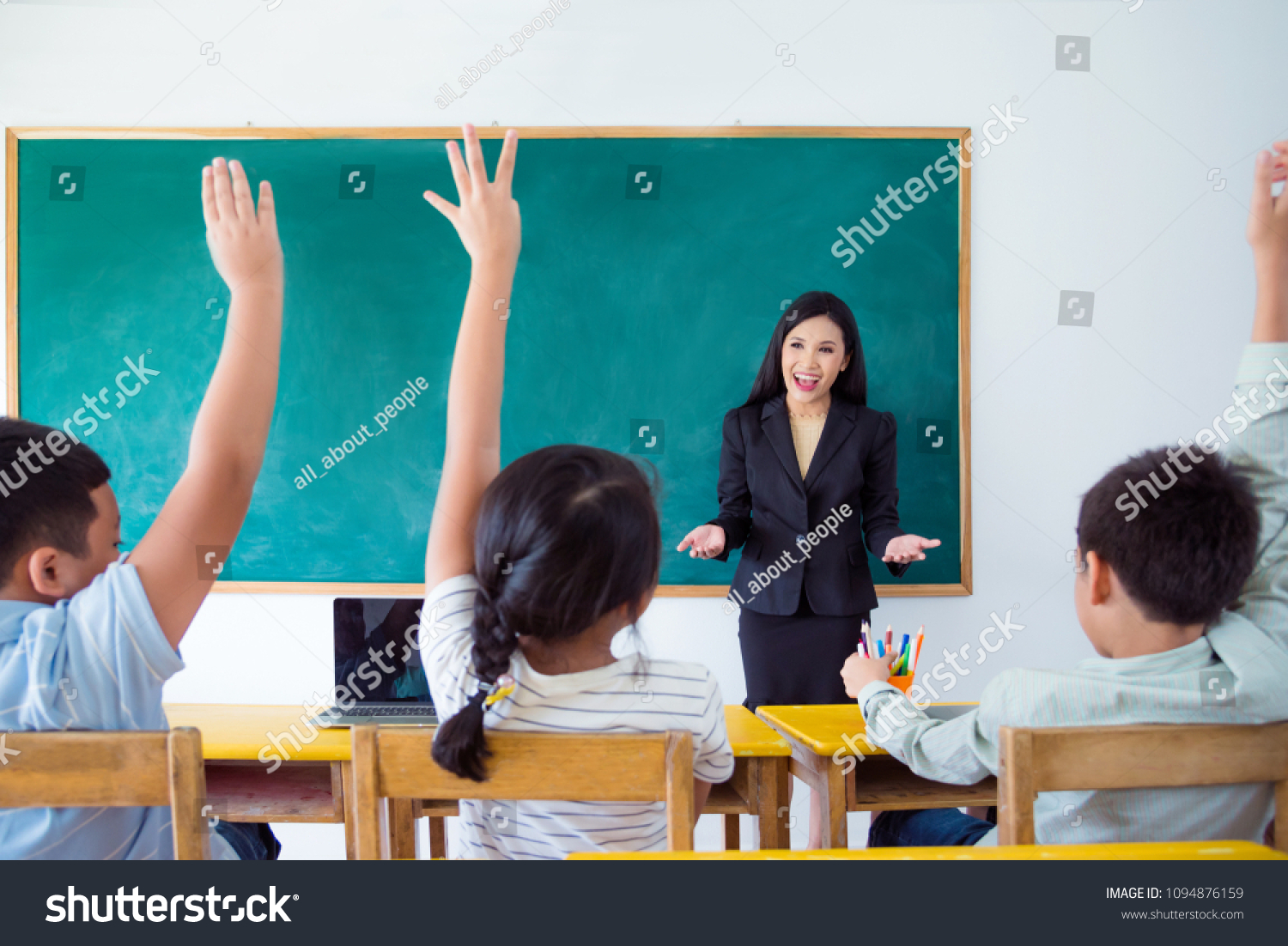 Beautiful Asian Teacher Teaching Student Classroom Stock Photo (Edit ...