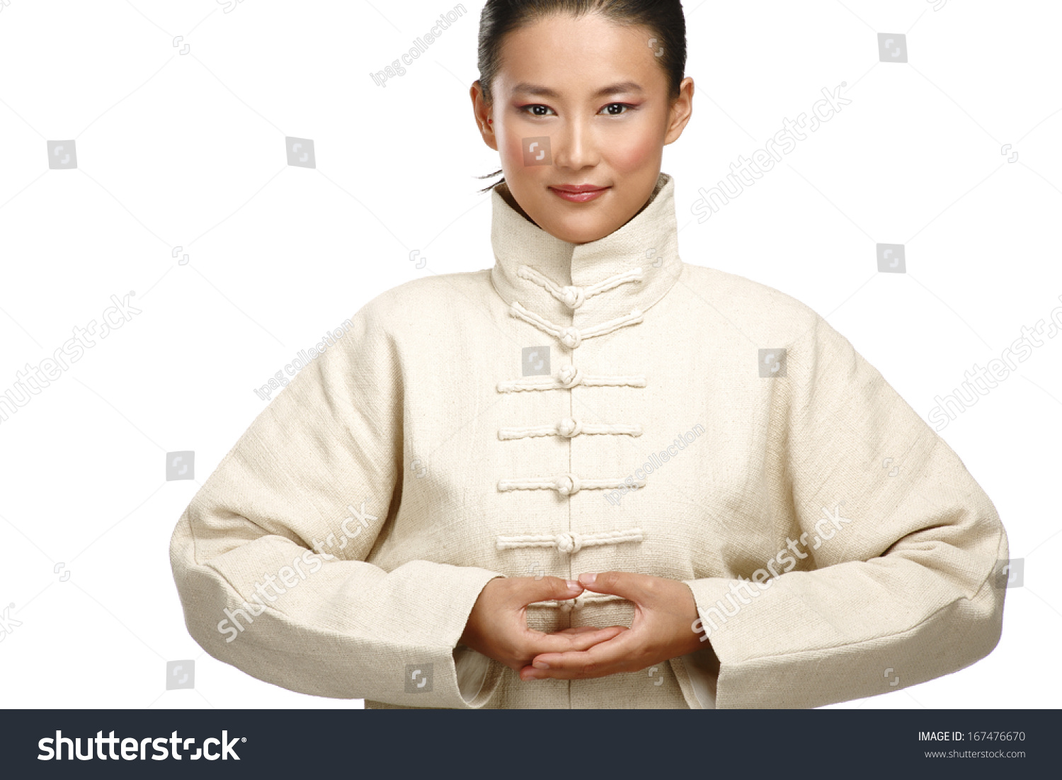 Beautiful Asian Woman Make Kung Fu Stock Photo 167476670 | Shutterstock