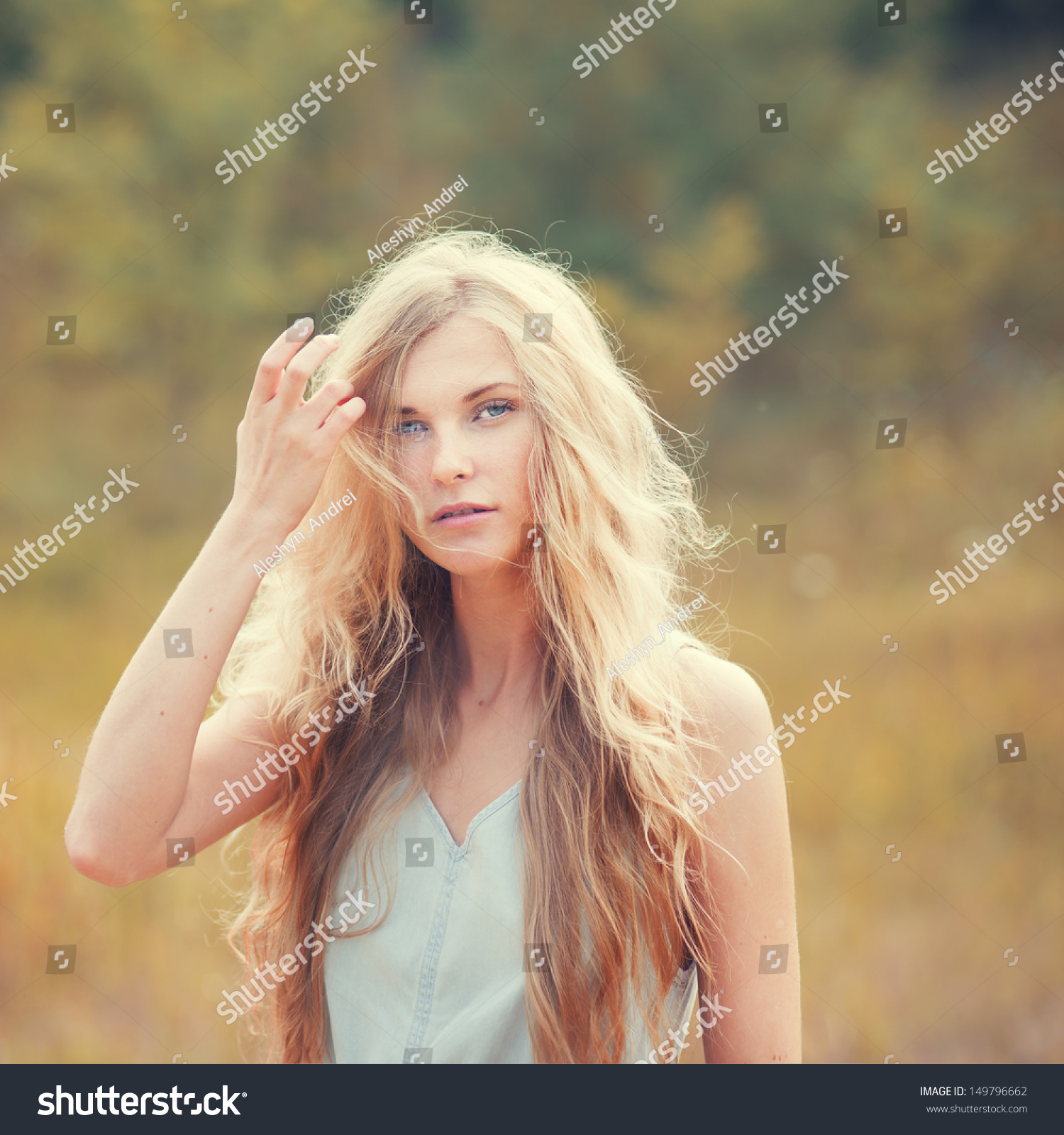 Beautiful Blonde Outdoors Stock Photo 149796662 - Shutterstock