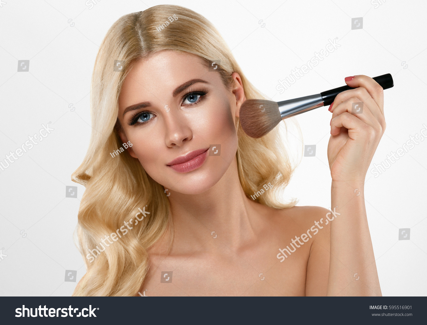 Beautiful Blonde Woman Beauty Portrait Curly Stock Photo 595516901 Beautiful Blonde Woman Beauty Portrait Curly Stock Photo 595516901