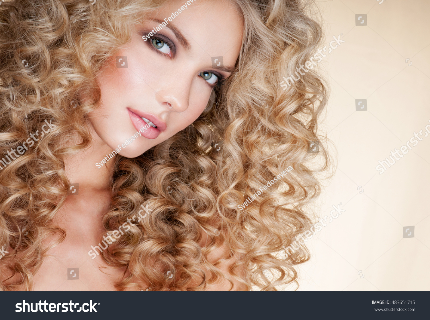 Beautiful Blonde Woman Healthy Long Blond People Beauty Fashion