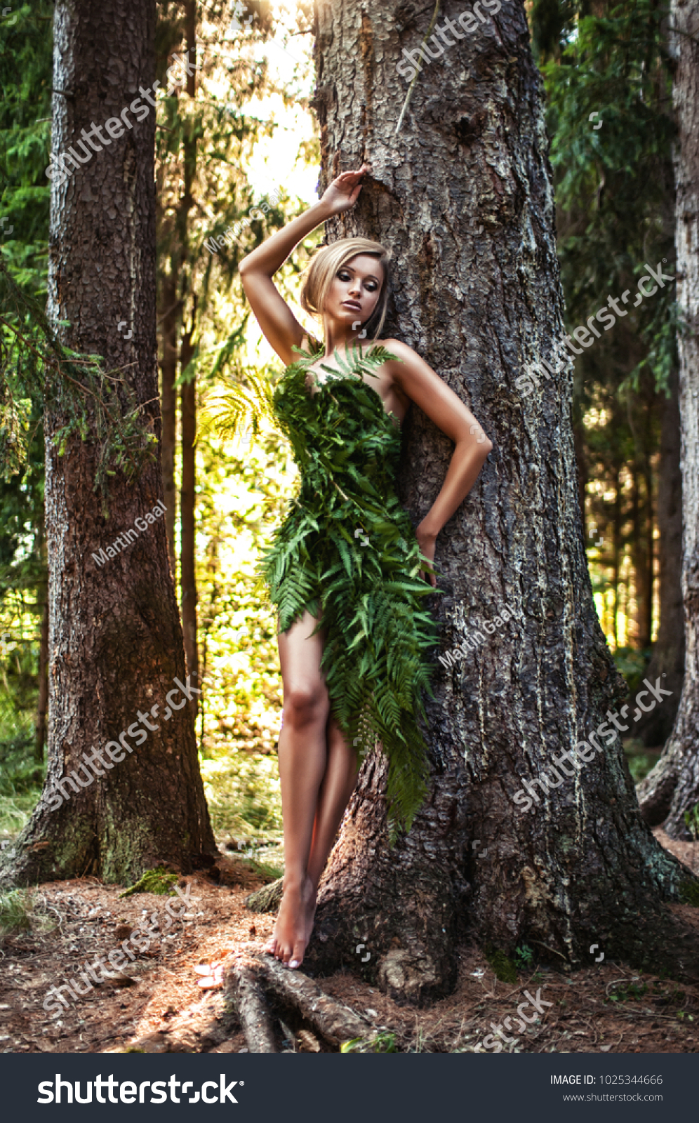 dress with leaf