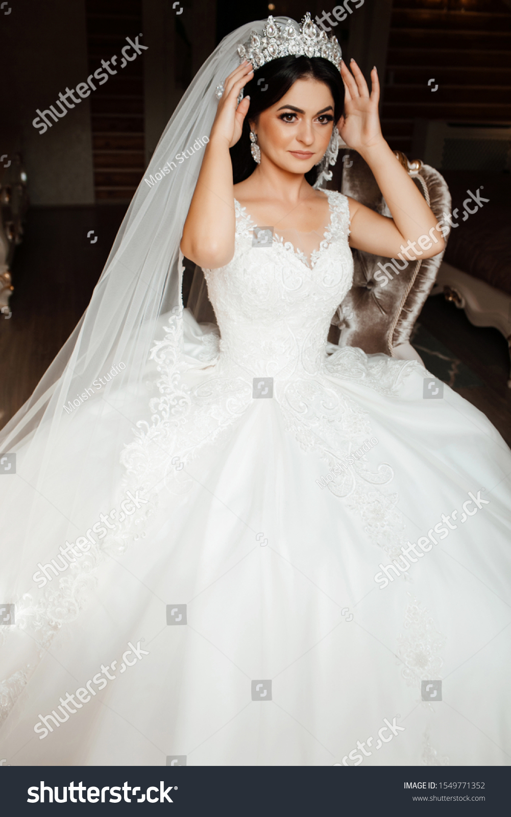 bride in white dress