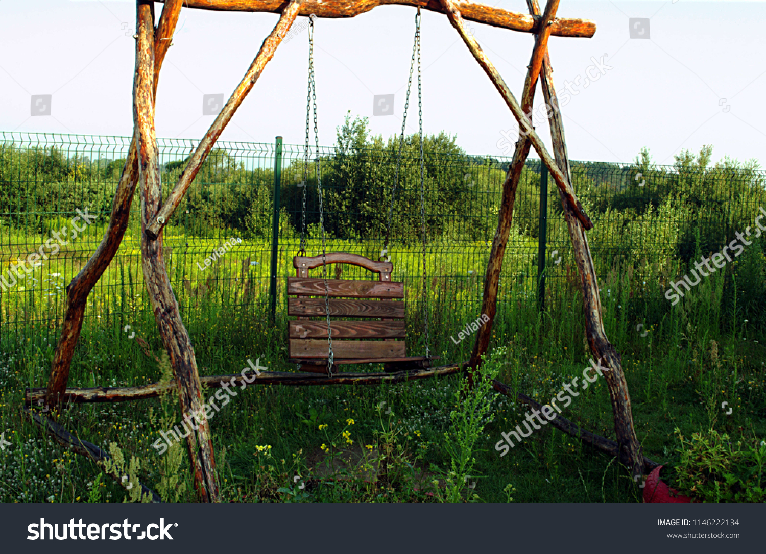 childrens wooden swing