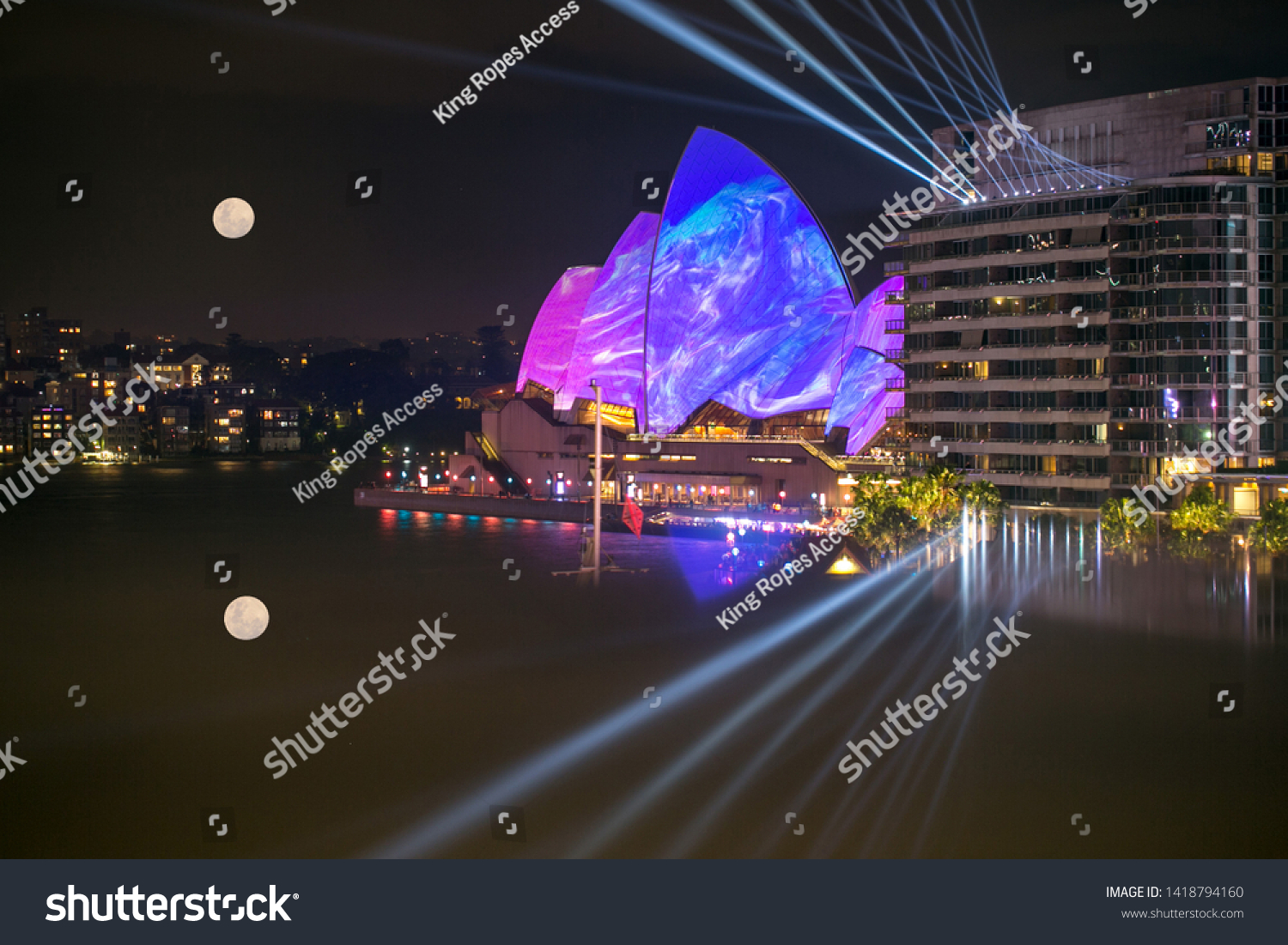 Beautiful Colourful Sydney Vivid Light Show Stock Photo Edit Now