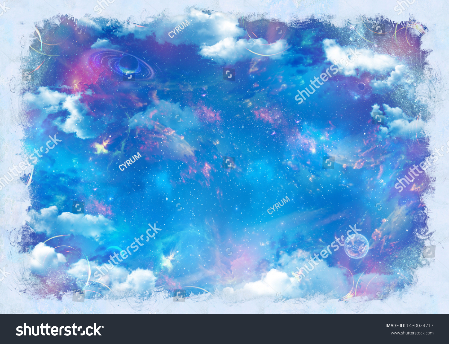 Beautiful Cosmic Ceiling Night Sky Stock Illustration 1430024717