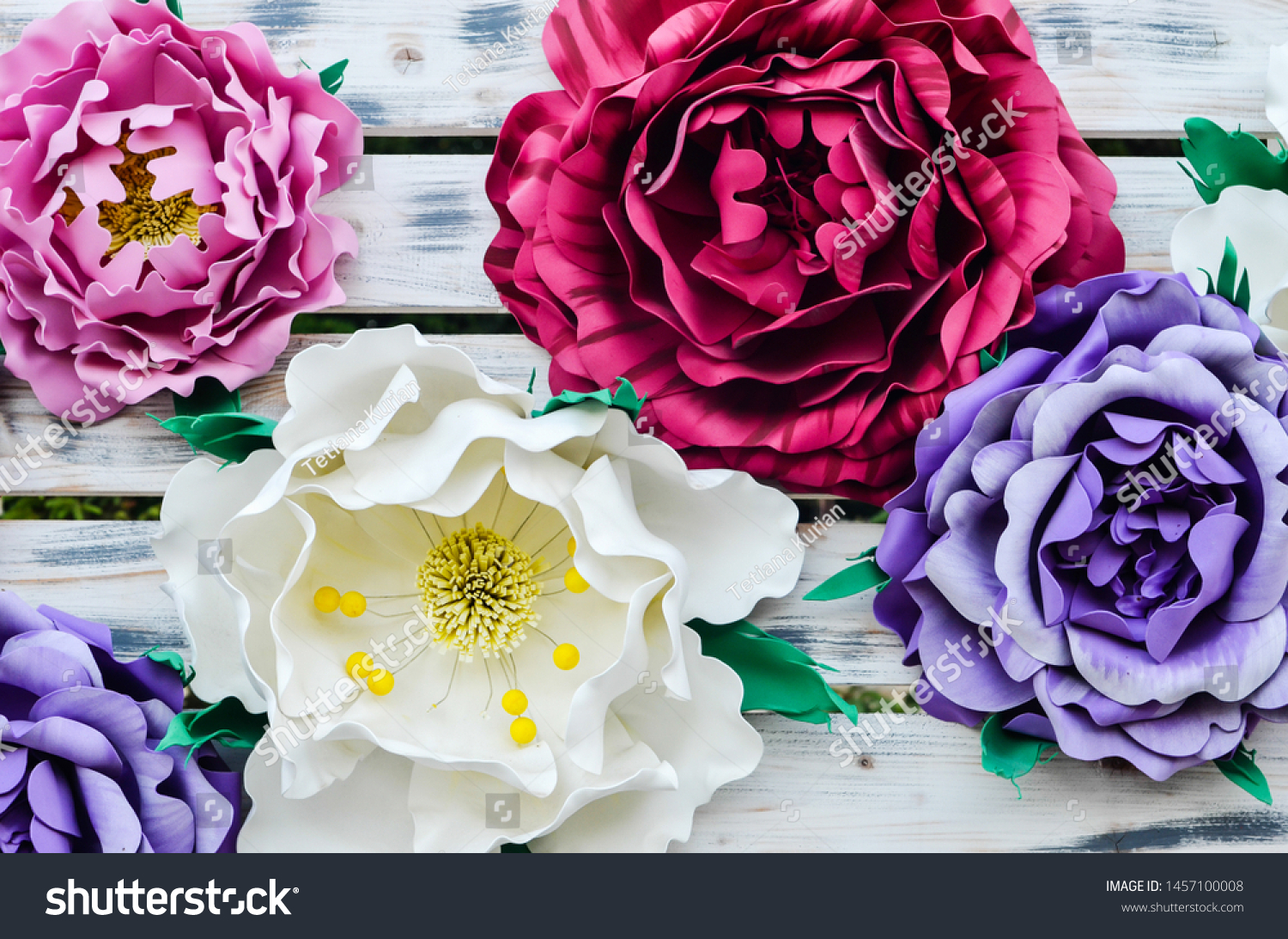wooden craft flowers
