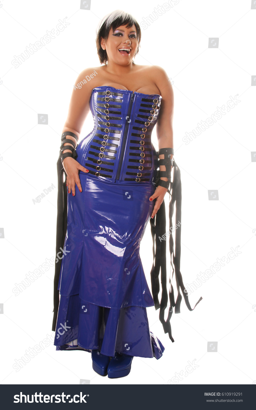 plus size pvc dress