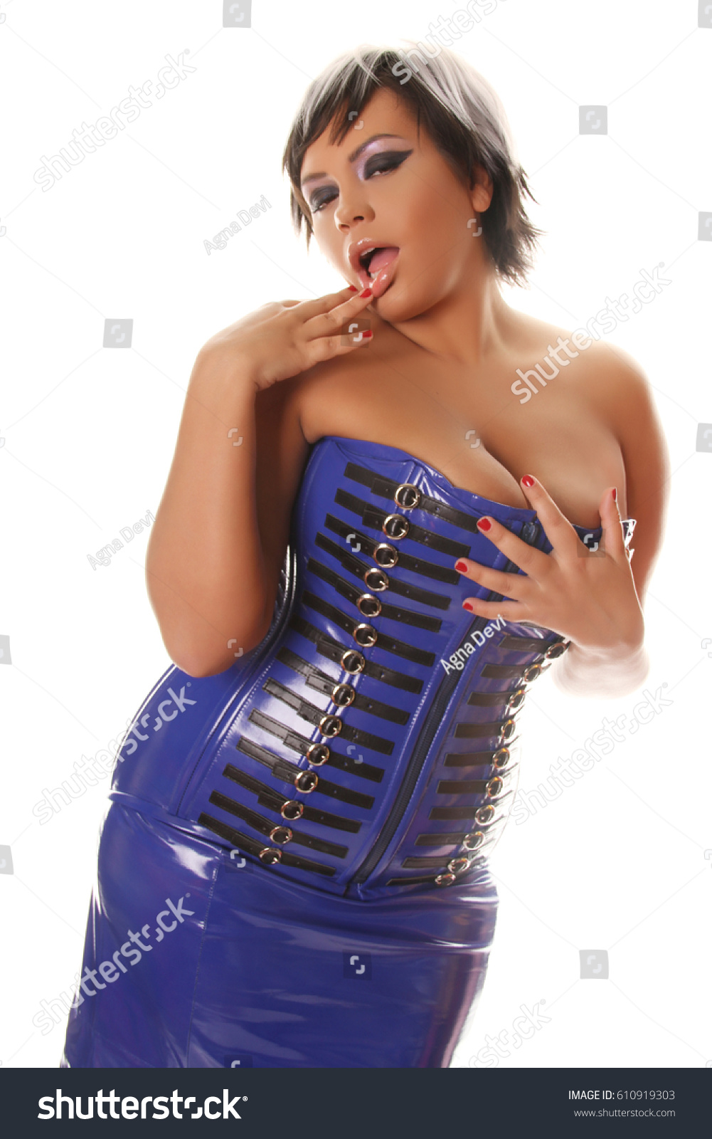 plus size pvc dress