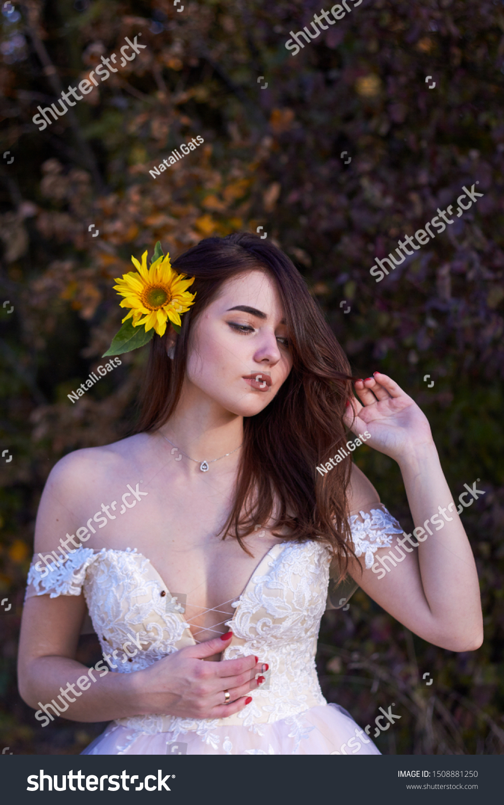 sexy girl in white dress