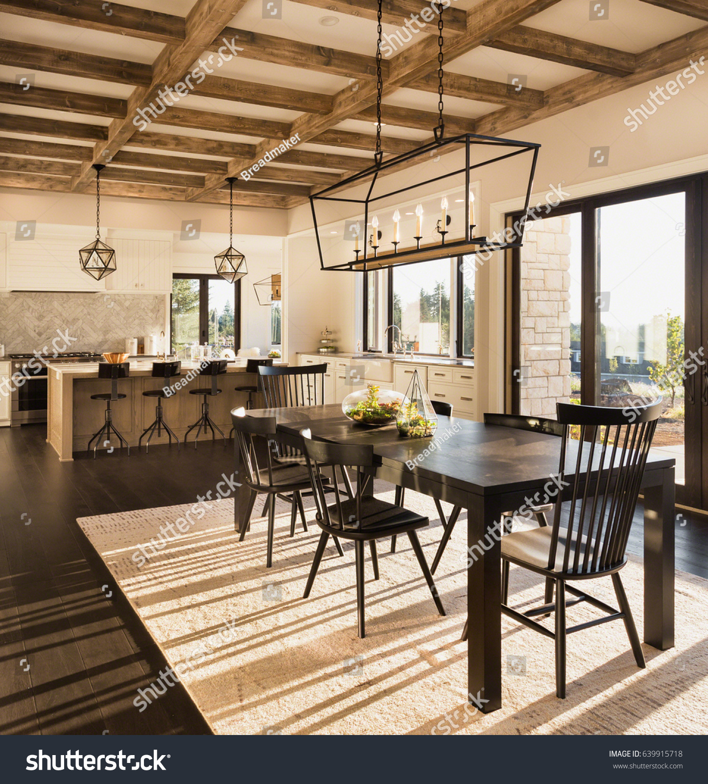 Beautiful Dining Room Kitchen New Luxury Stock Photo Edit Now