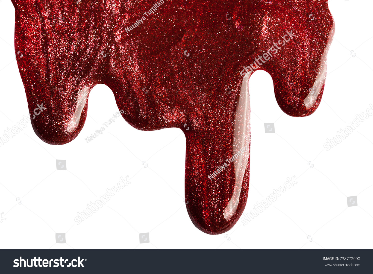 Beautiful Drip Paint Close On White Stock Photo (Edit Now 