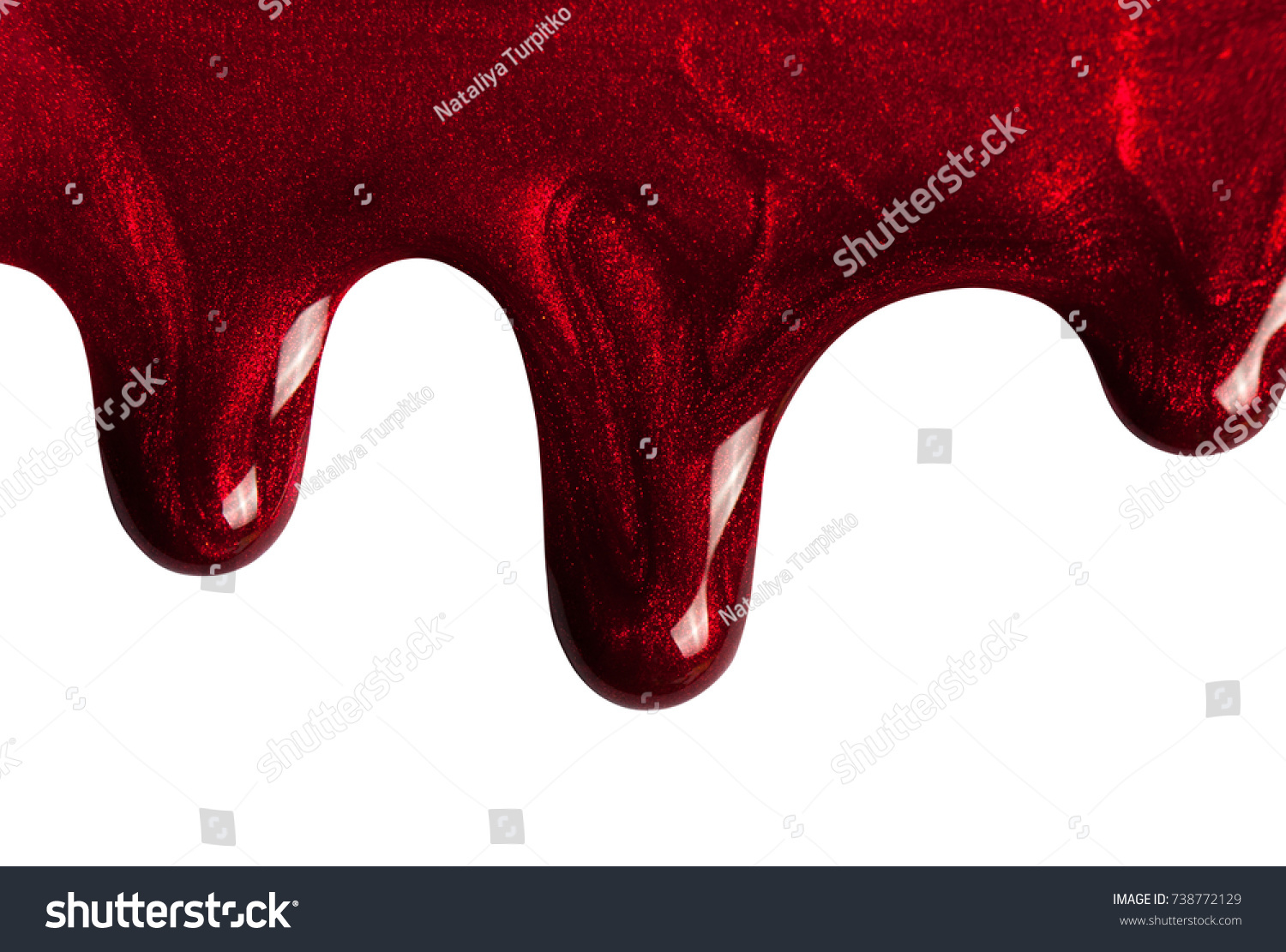 Beautiful Drip Paint Close On White Stock Photo (Edit Now) 738772129