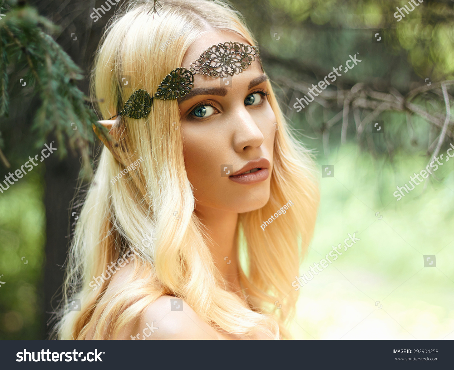 Beautiful Elf Ears Girl Fantasy Young Stock Photo Edit Now