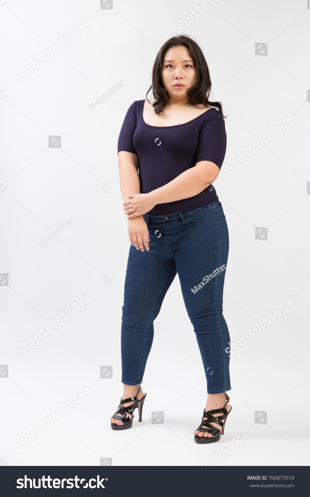 Beautiful Fat Woman Plus Model Stock Photo Now) 704877019