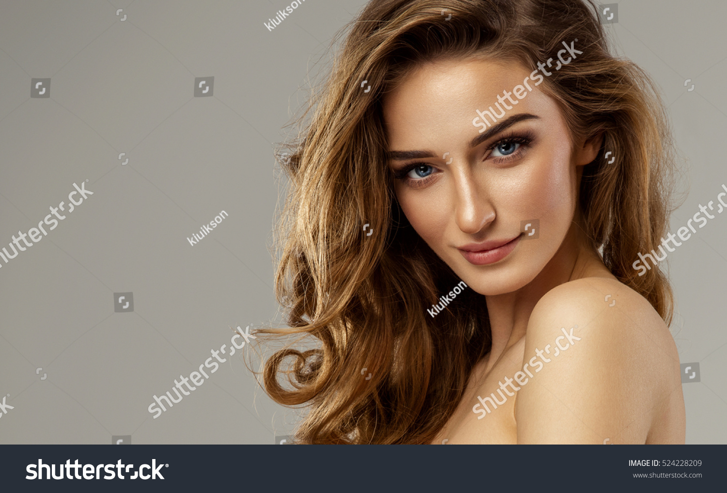 Beautiful Female Face Natural Perfect Skin Stock Photo 