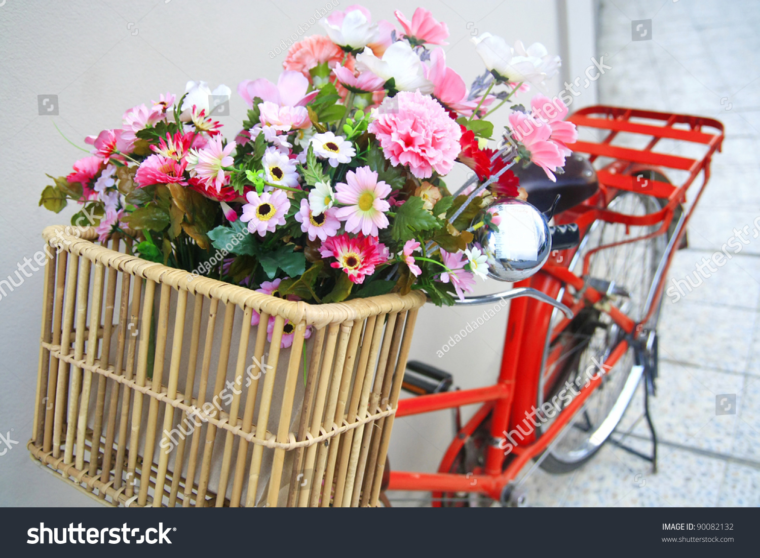 flowers for bike basket