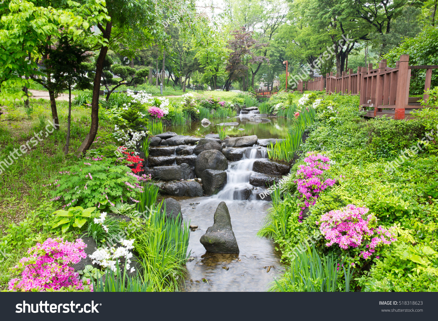 Beautiful Gardens Flowers Seoul South Korea Stock Photo