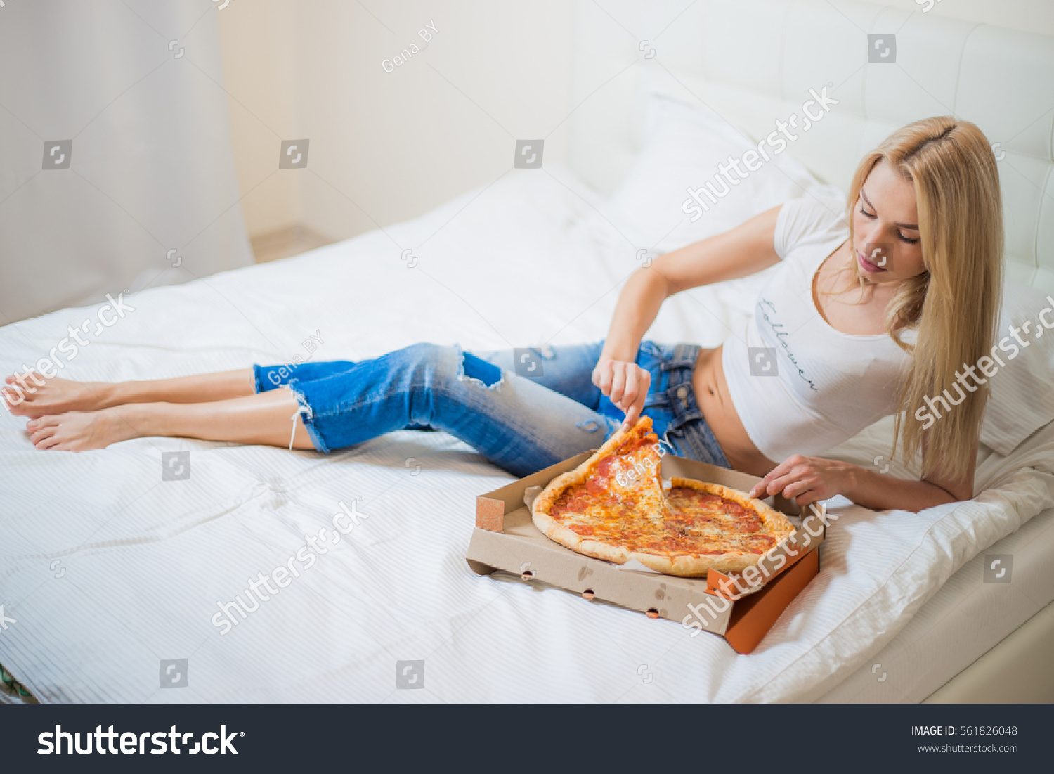 Drunk Girl Pizza Pillow