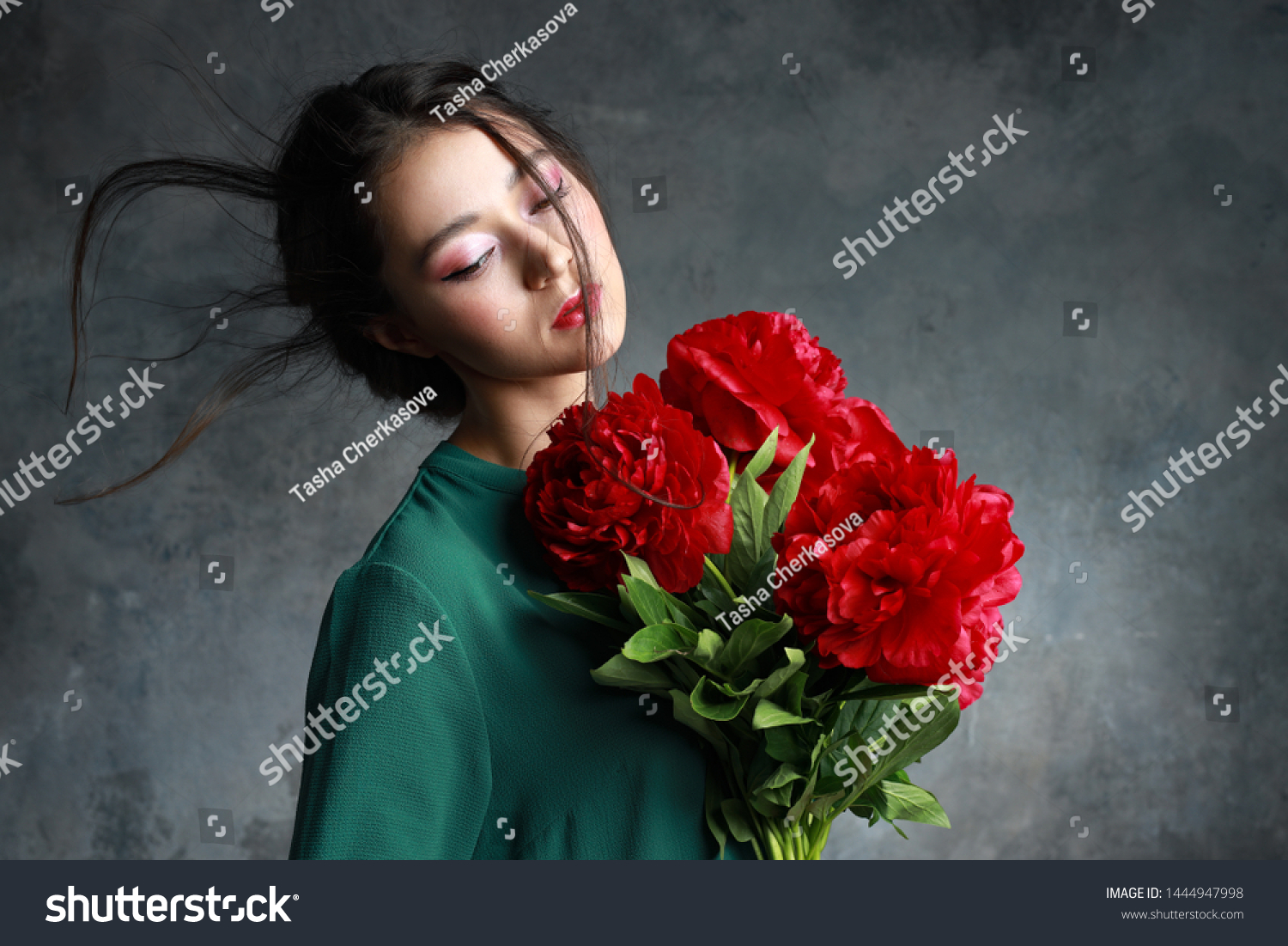 green dress with flowers