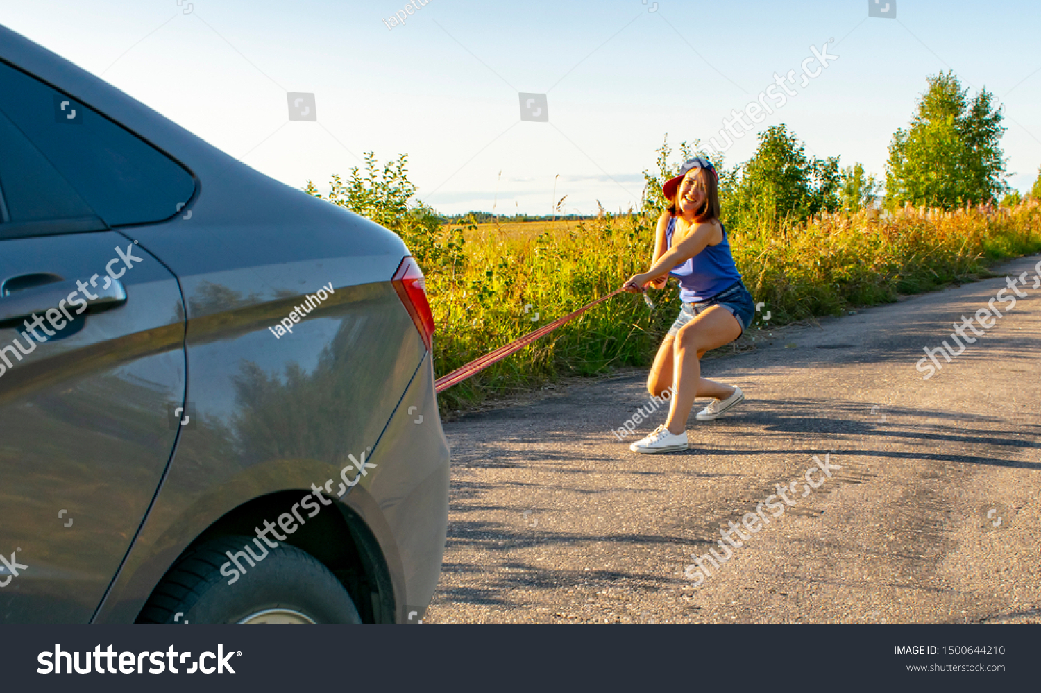 push car girl