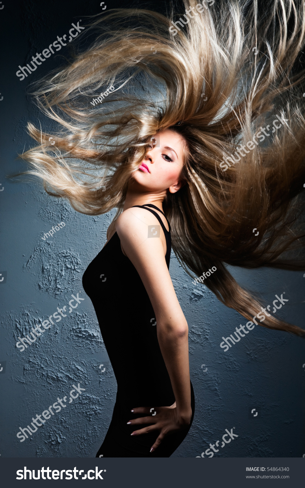 Beautiful Girl With Great Fly-Away Hair Stock Photo 54864340 : Shutterstock