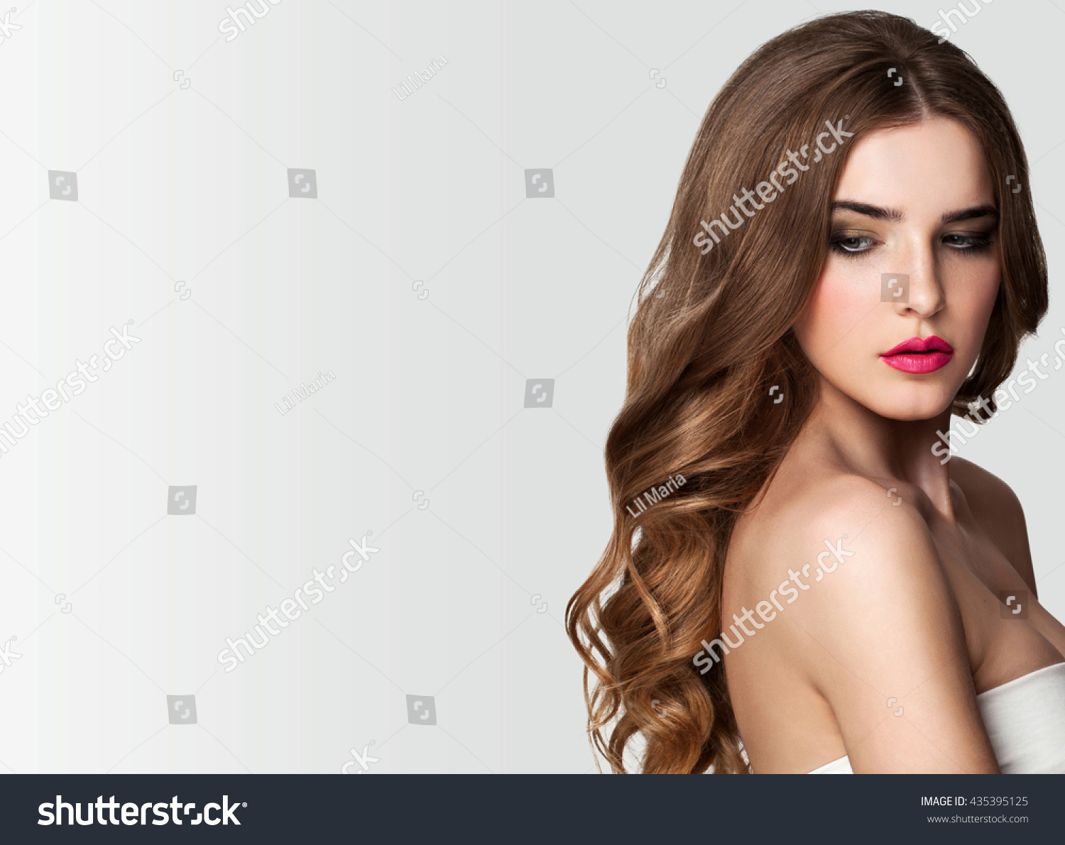 Beautiful Girl Long Wavy Hair Blonde Stock Photo Edit Now