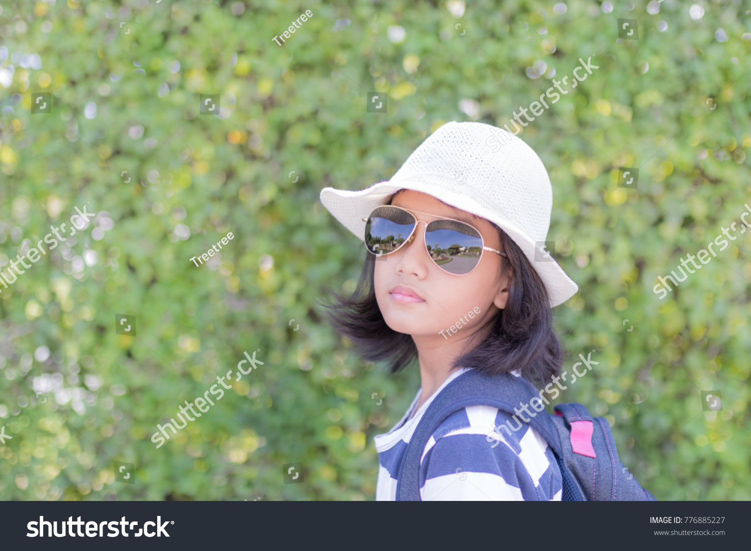 Beautiful Girl Short Hair Wearing White Stock Photo Edit Now