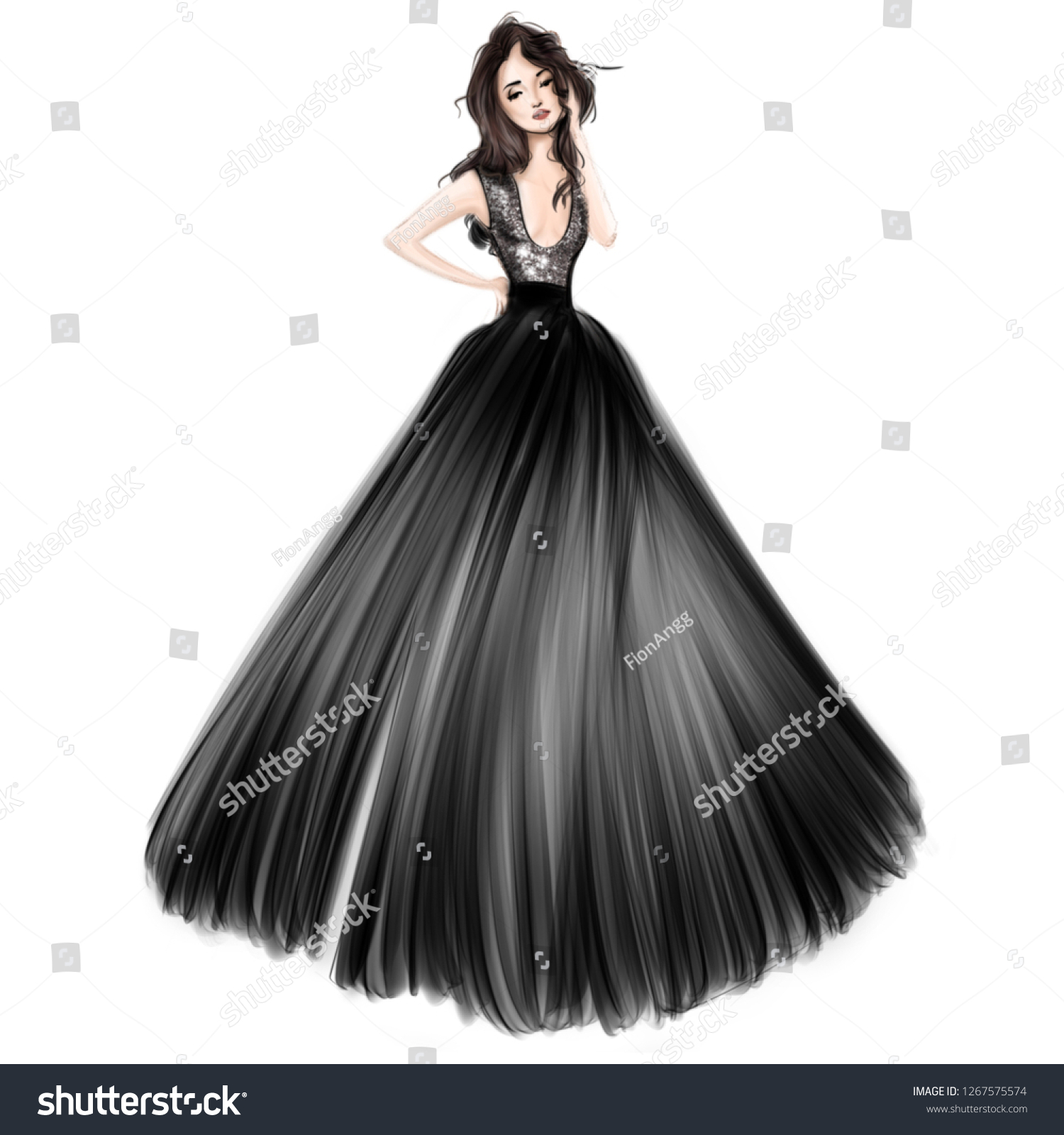 big black gown