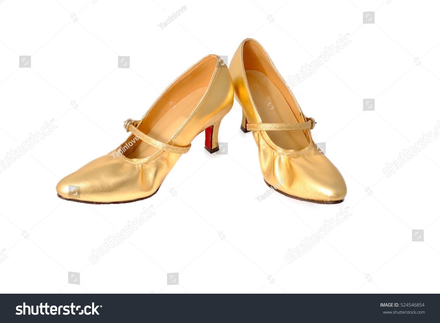 beautiful gold shoes