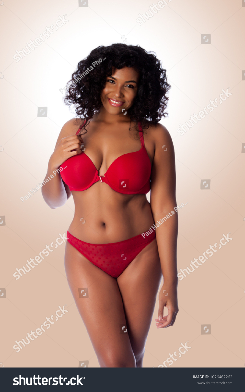 Full figured women in lingerie gallery Beautiful Happy Plus Size Sexy Woman Stock Photo Edit Now 1026462262