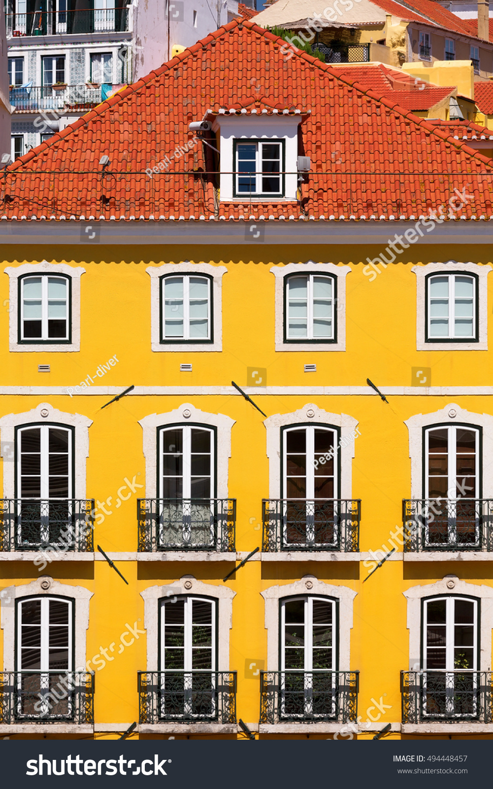 Beautiful Houses Lisbon Portugal Stock Photo Edit Now 494448457