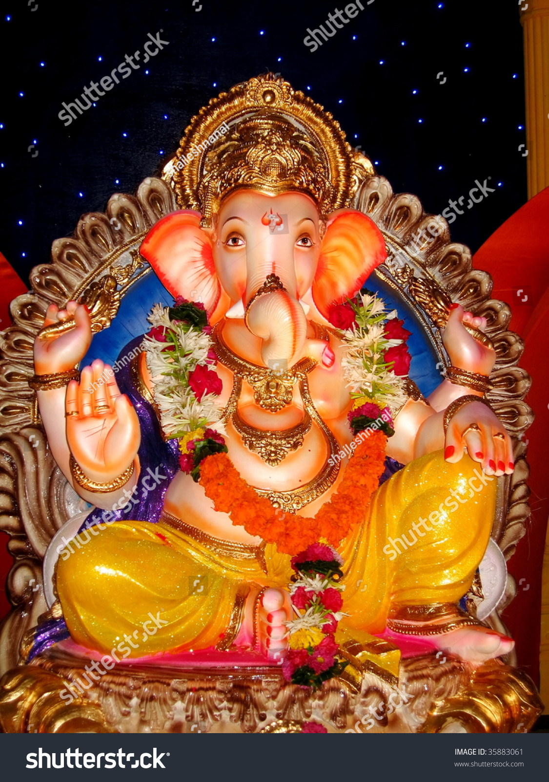Beautiful Indian God Lord Ganesh-Ii Stock Photo 35883061 : Shutterstock