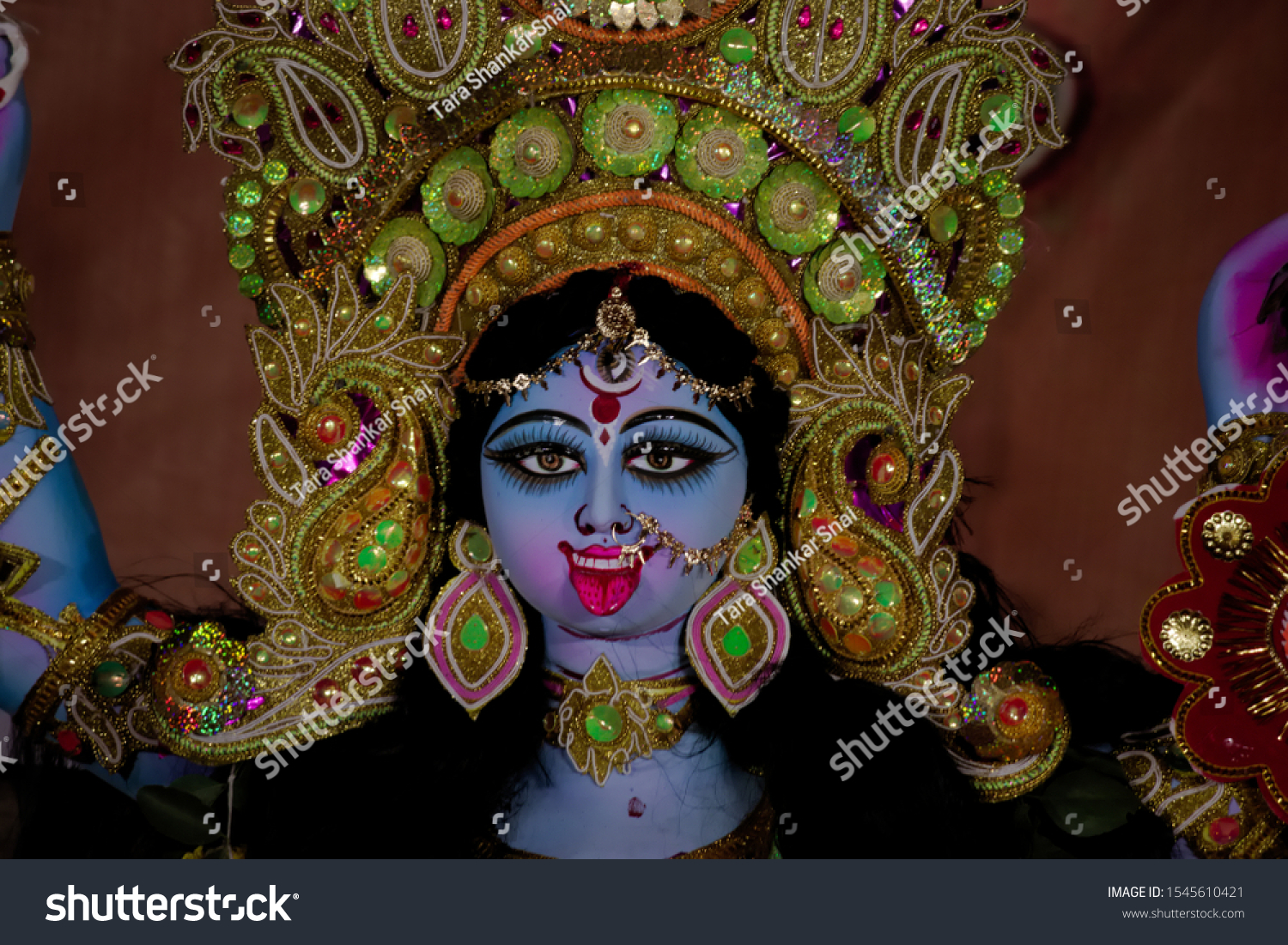 Beautiful Kali Idol Pandals During Kali Stock Photo 1545610421 ...