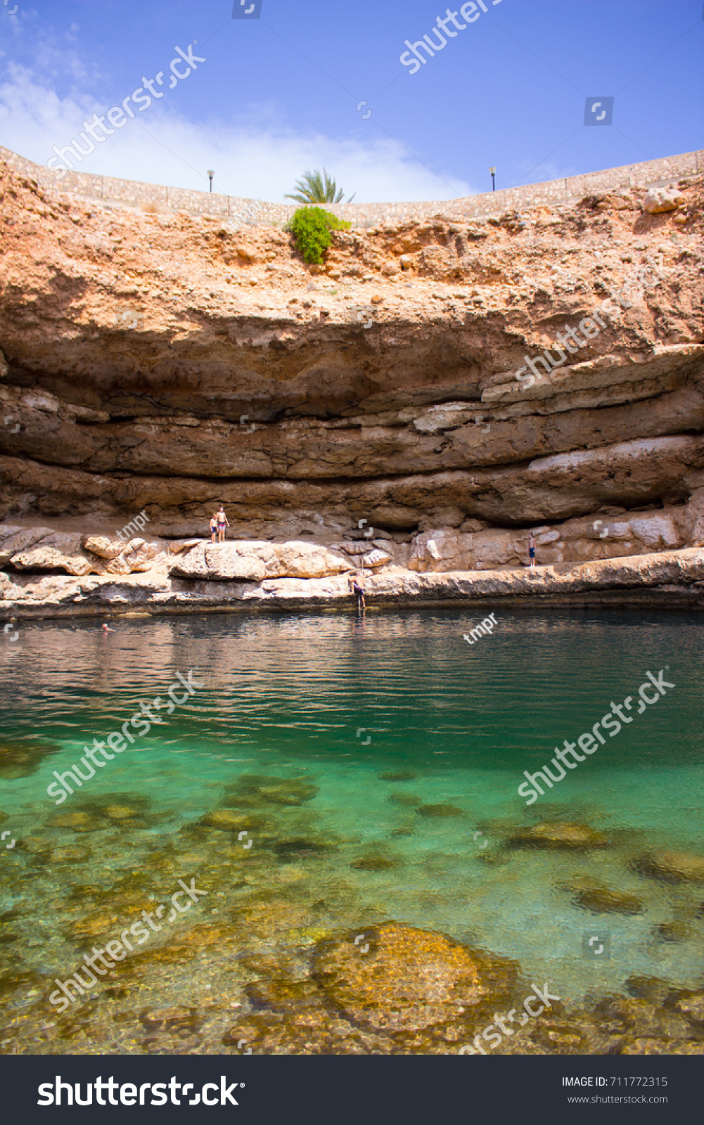 Beautiful Lake Bimmah Sink Hole Hawiyat Stock Photo Edit