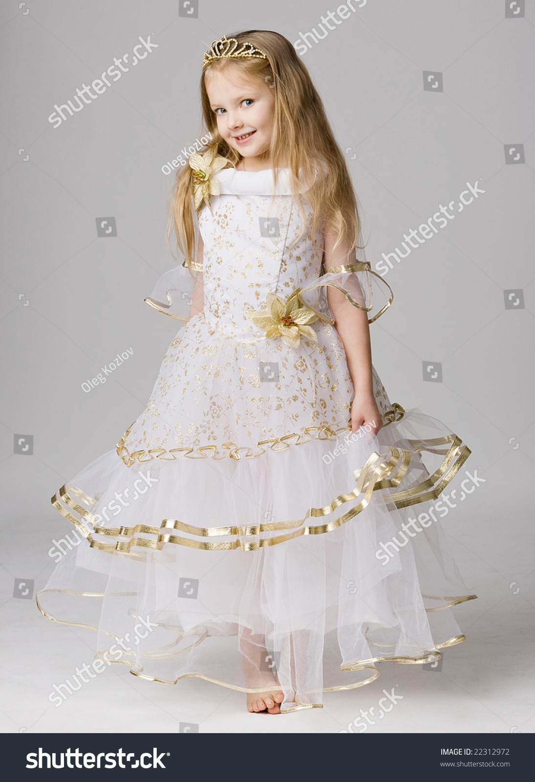 little girl in princess dress