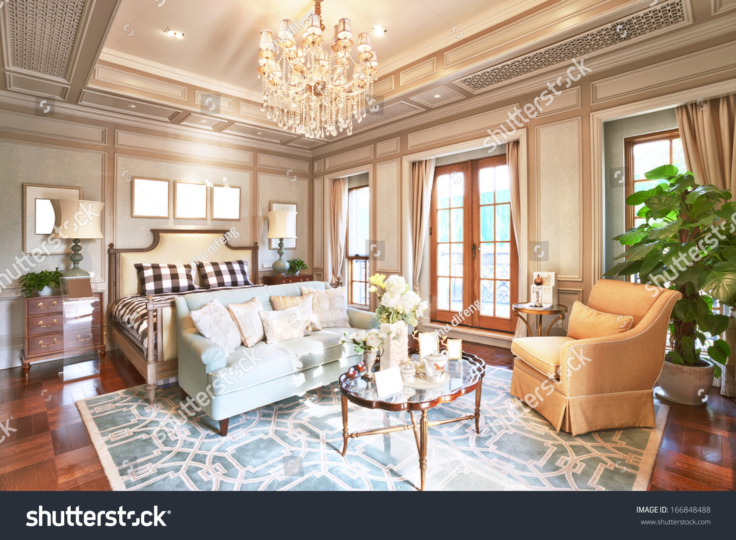 Beautiful Living Room Stock Photo 166848488 : Shutterstock