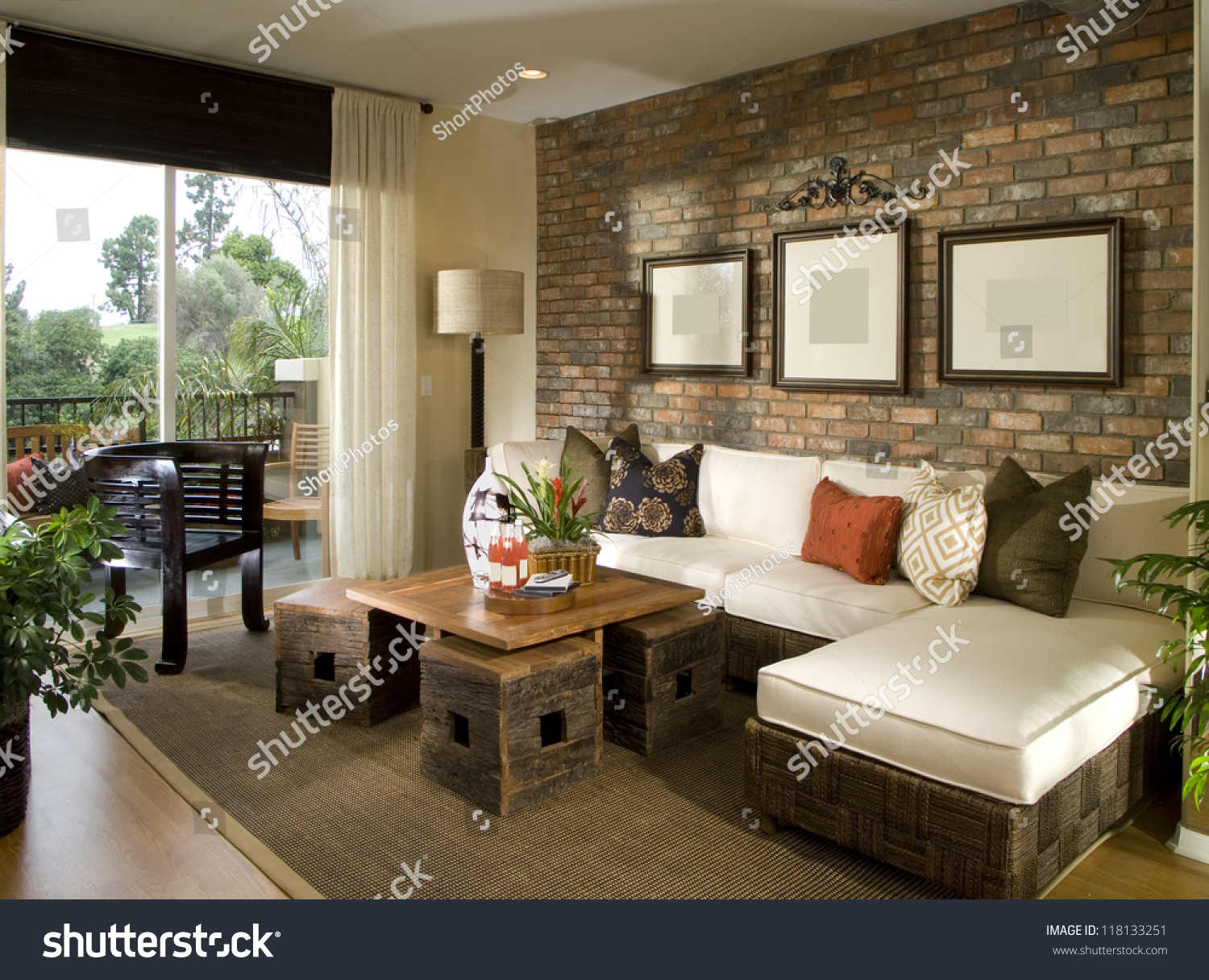 Beautiful Living Room Architecture Stock Images Stock ...