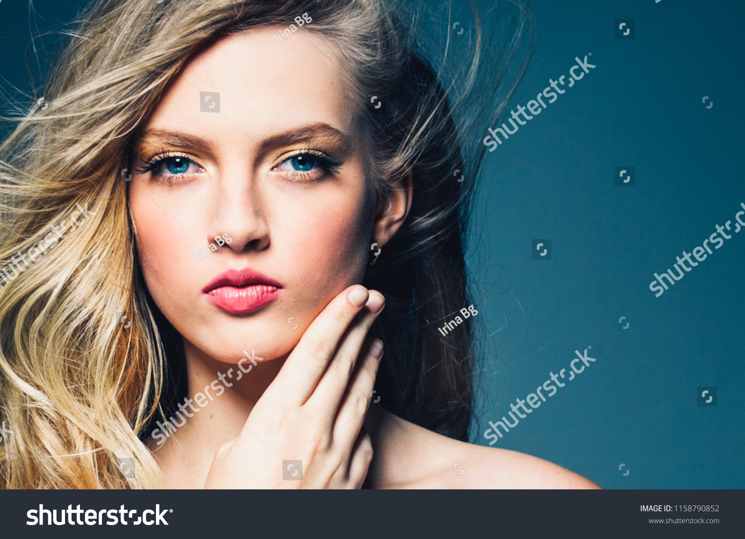 Beautiful Long Blonde Hair Woman Closeup Stock Photo Edit Now