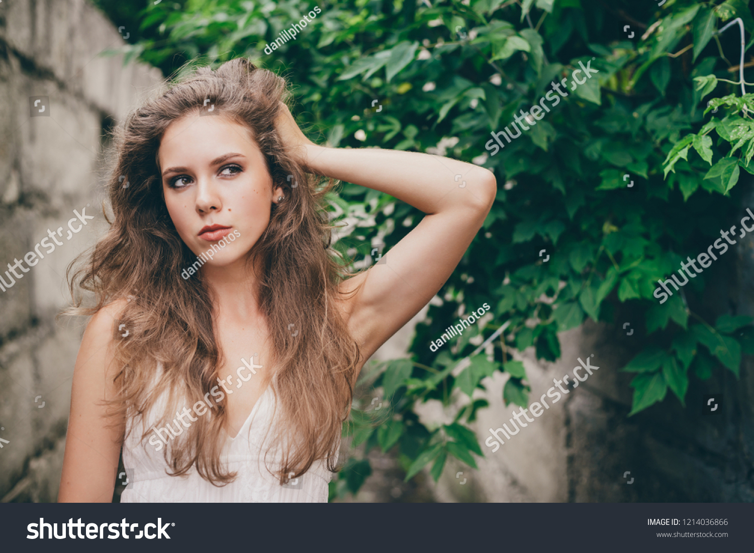 Beautiful Mad Girl Curly Natural Hair Stock Photo Edit Now