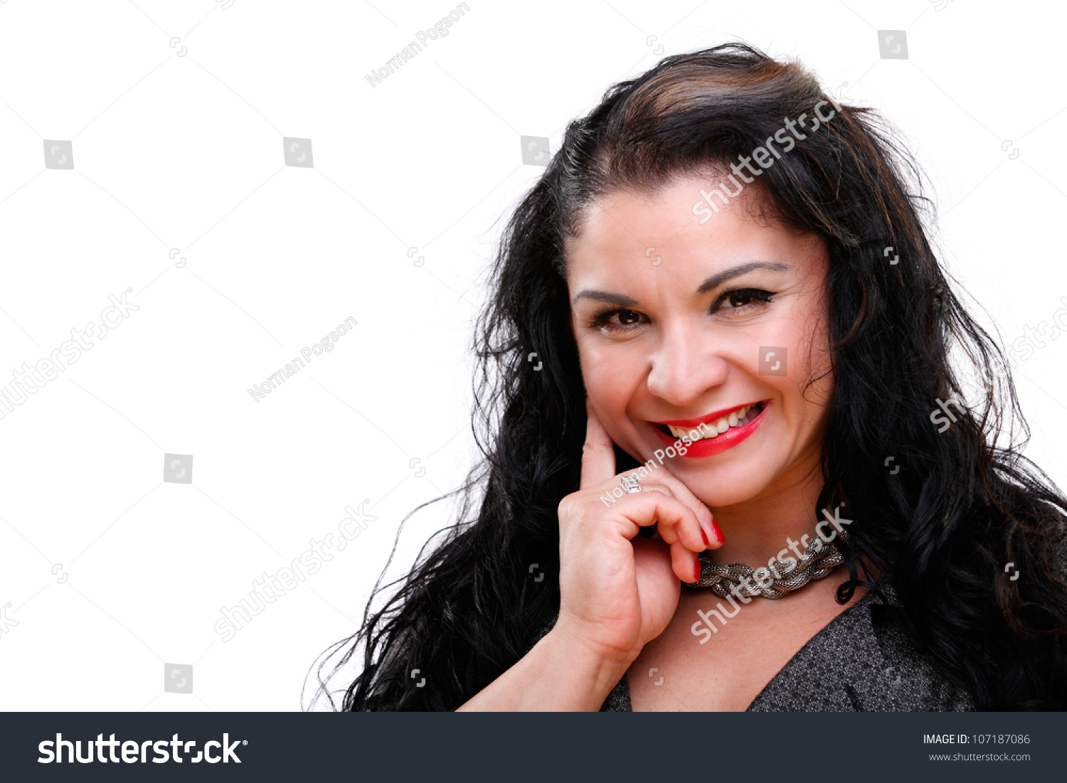 Beautiful Mature Mexican Business Woman Wearing Foto Stock 107187086 Shutterstock