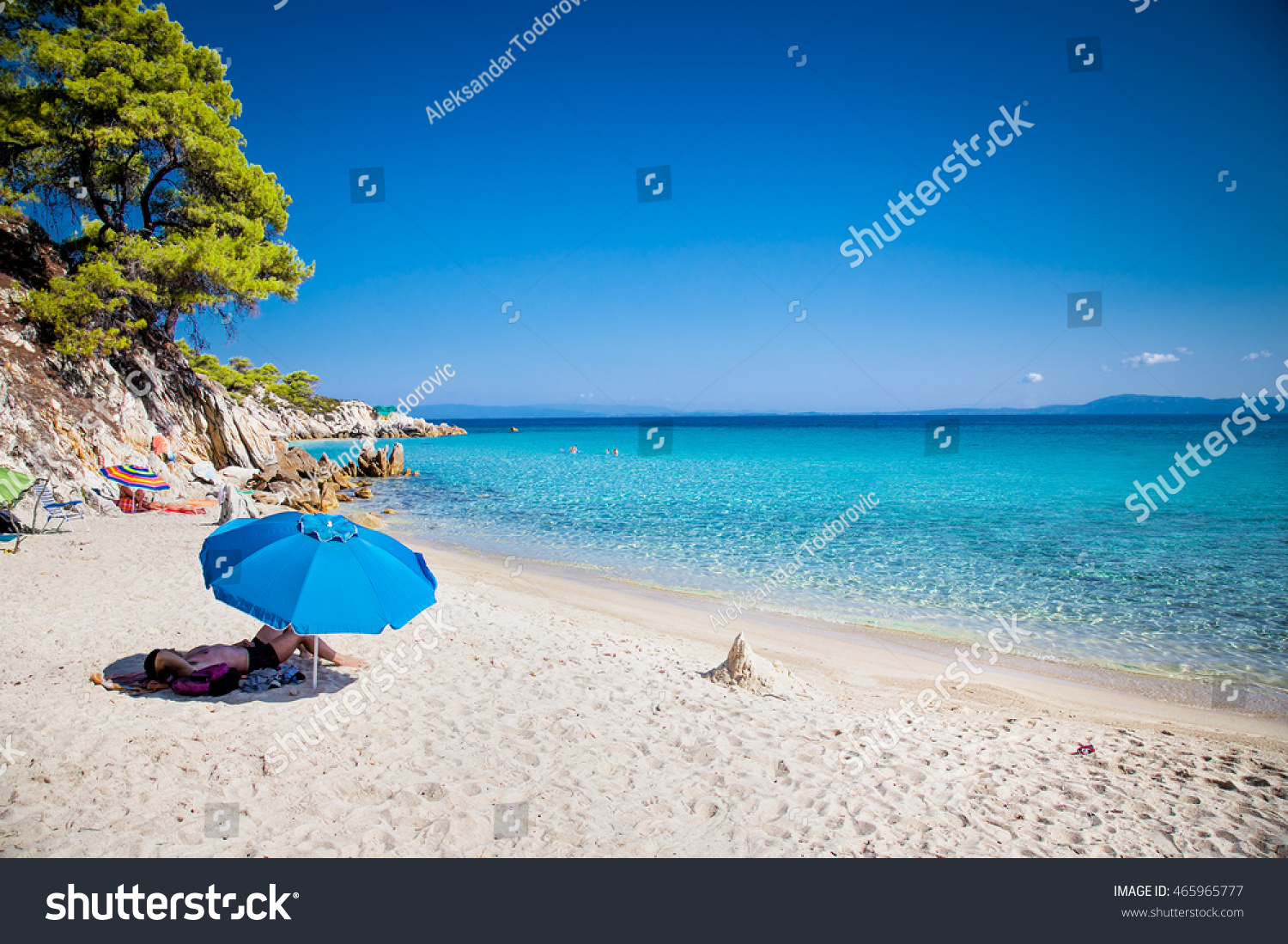 Beautiful Mega Portokali Beach On East Stock Photo Edit Now