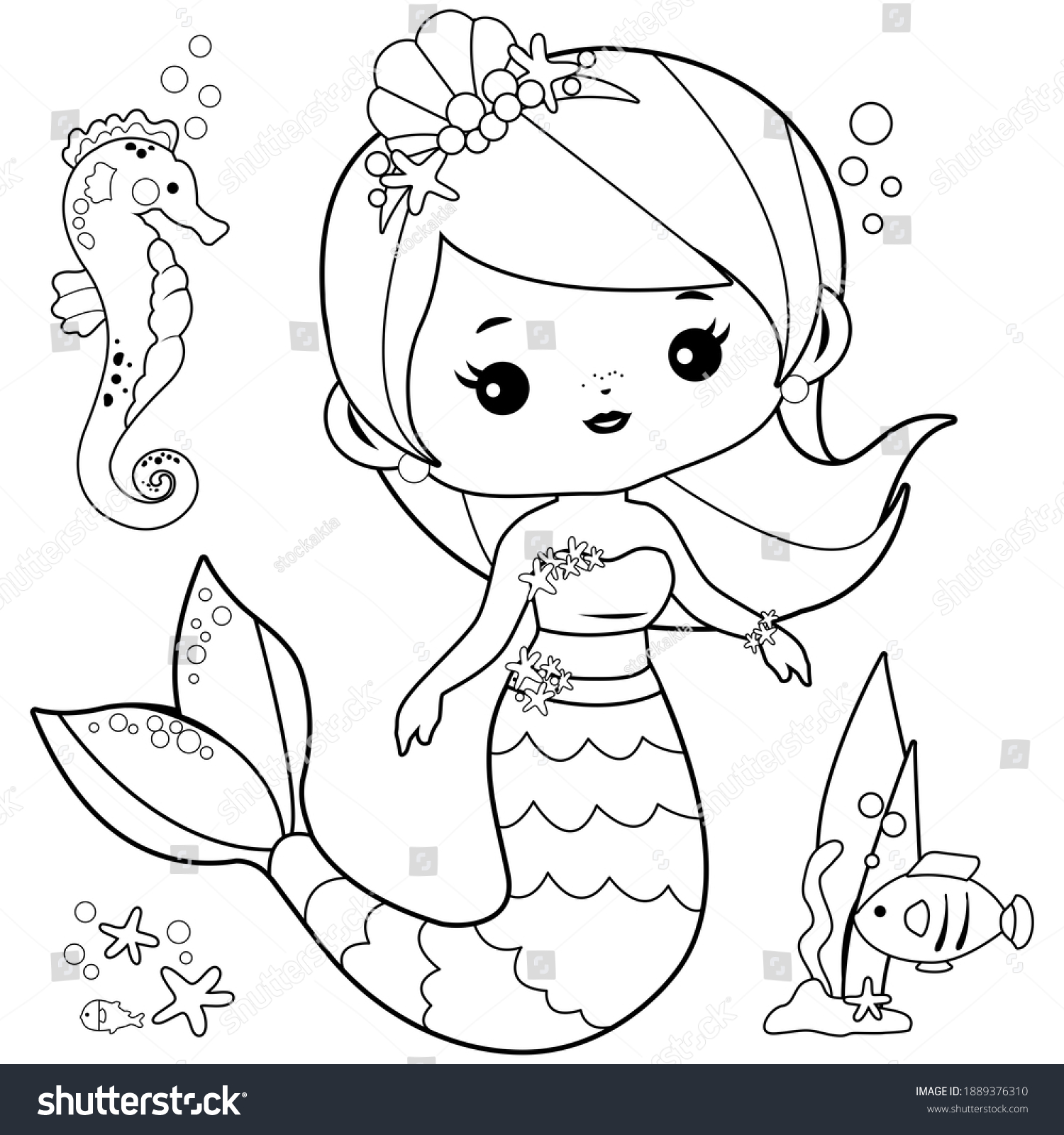 71,448 Mermaid colouring Images, Stock Photos & Vectors | Shutterstock